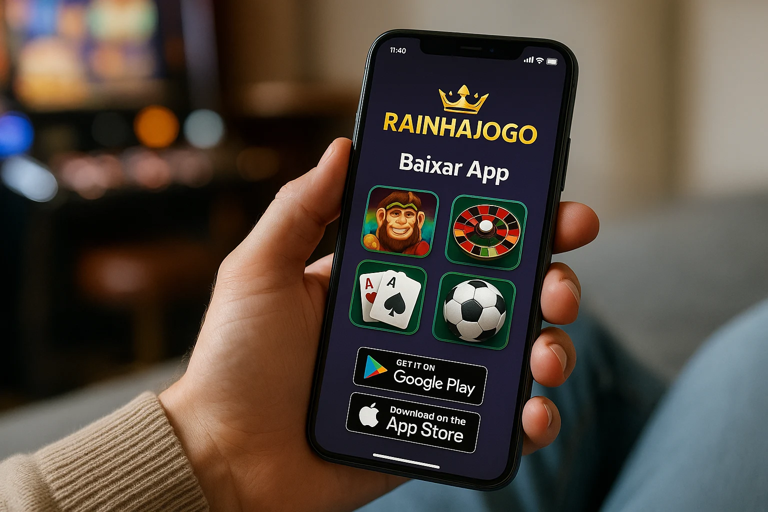 Baixar o RAINHAJOGO Cassino App