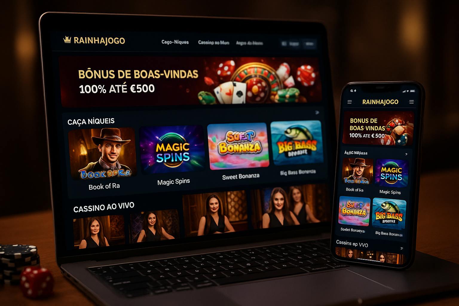 
                                Cassino Online RAINHAJOGO
                                